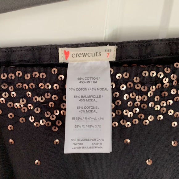 J Crew Crewcuts Black bronze sequin dress SIZE 7 - Picture 4 of 6